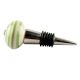 Pea Green Striped Ceramic Wine Stopper